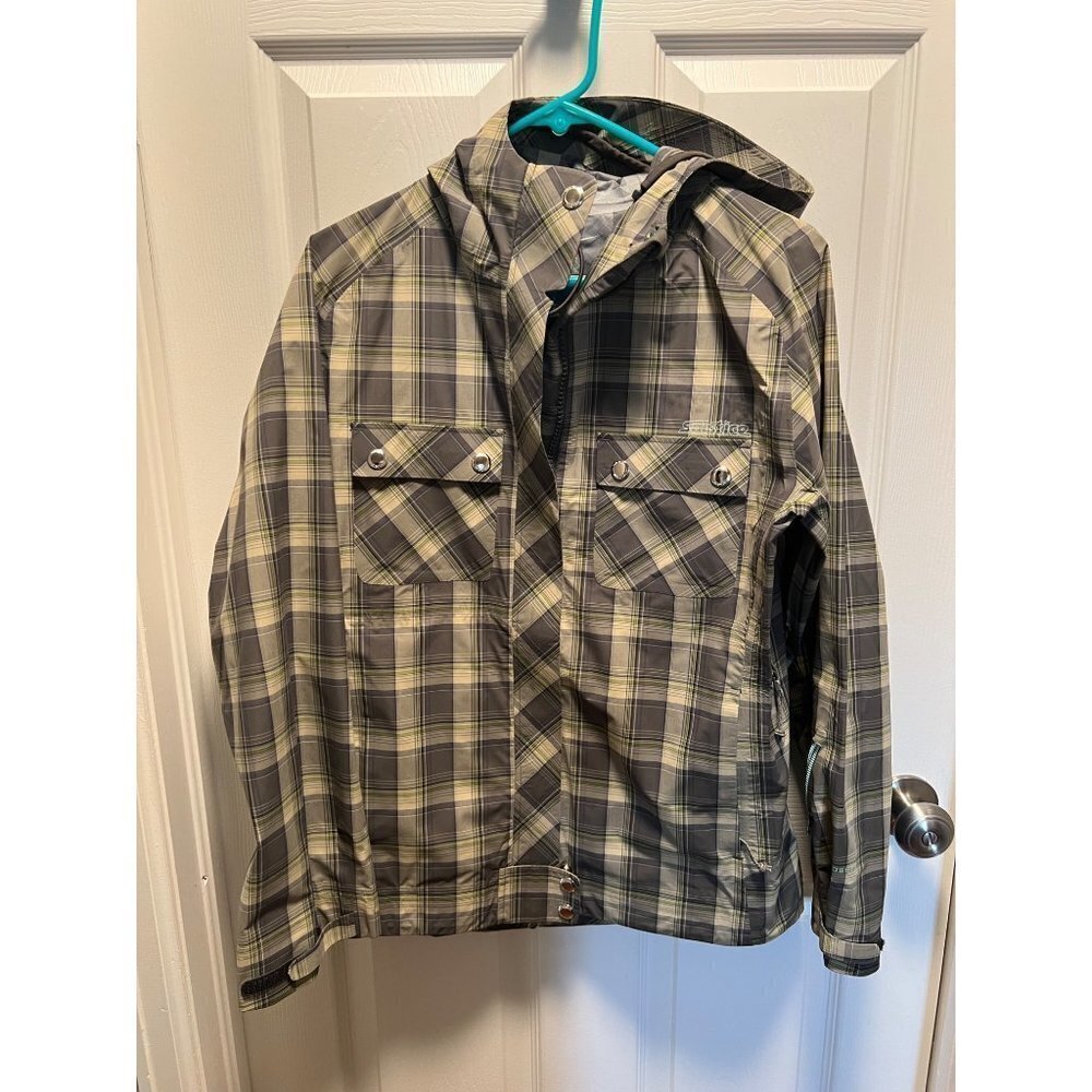 Solstice | Women's Plaid Brown Beige‎ Ski Snowboard Jacket Sz M